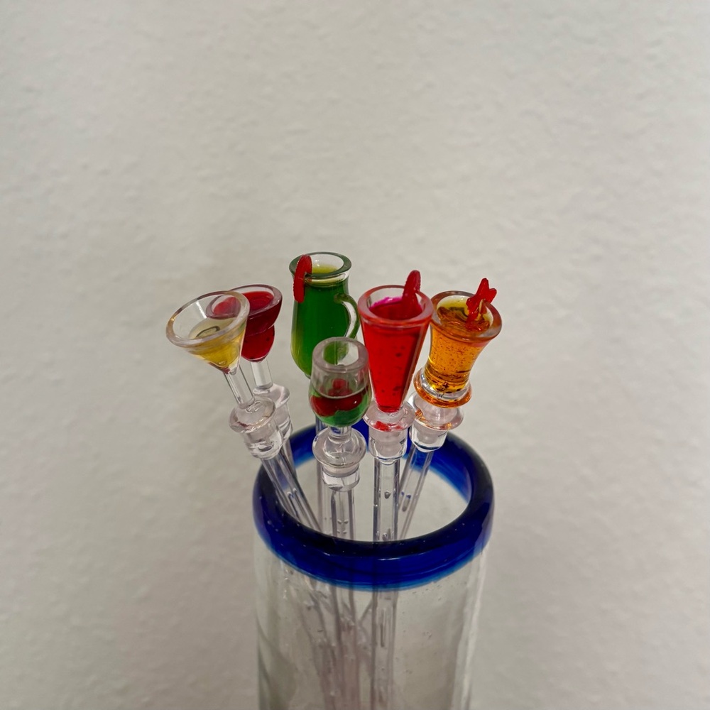 6 Retro-Style Cocktail Swizzle Spoons